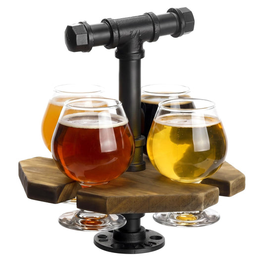 MyGift ensemble plateau face avec 4 verres mettant en valeur une présentation soignée