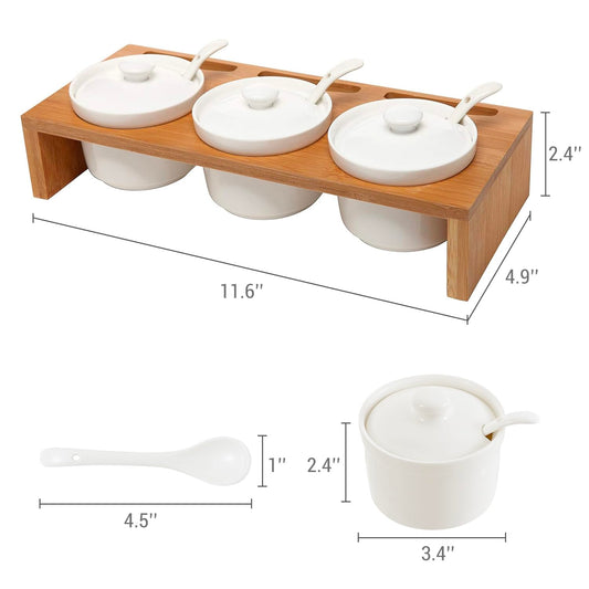 MyGift vue dessus des trois ramequins bien organisés