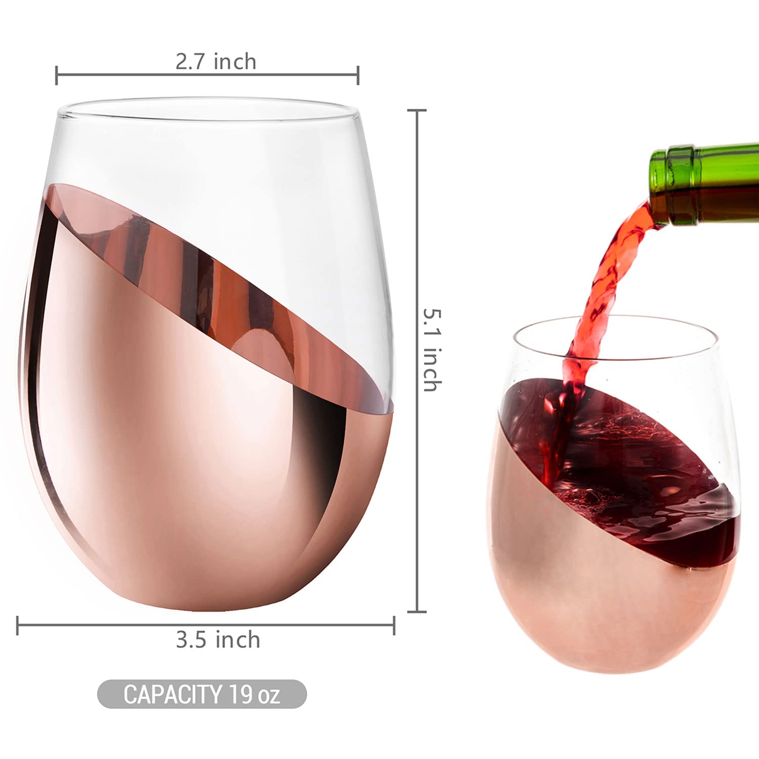 MyGift verres sur table dressée parfaits pour réceptions et festins
