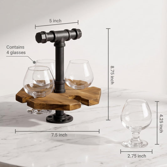 MyGift verre snifter gros plan montrant la forme idéale pour capter les arômes