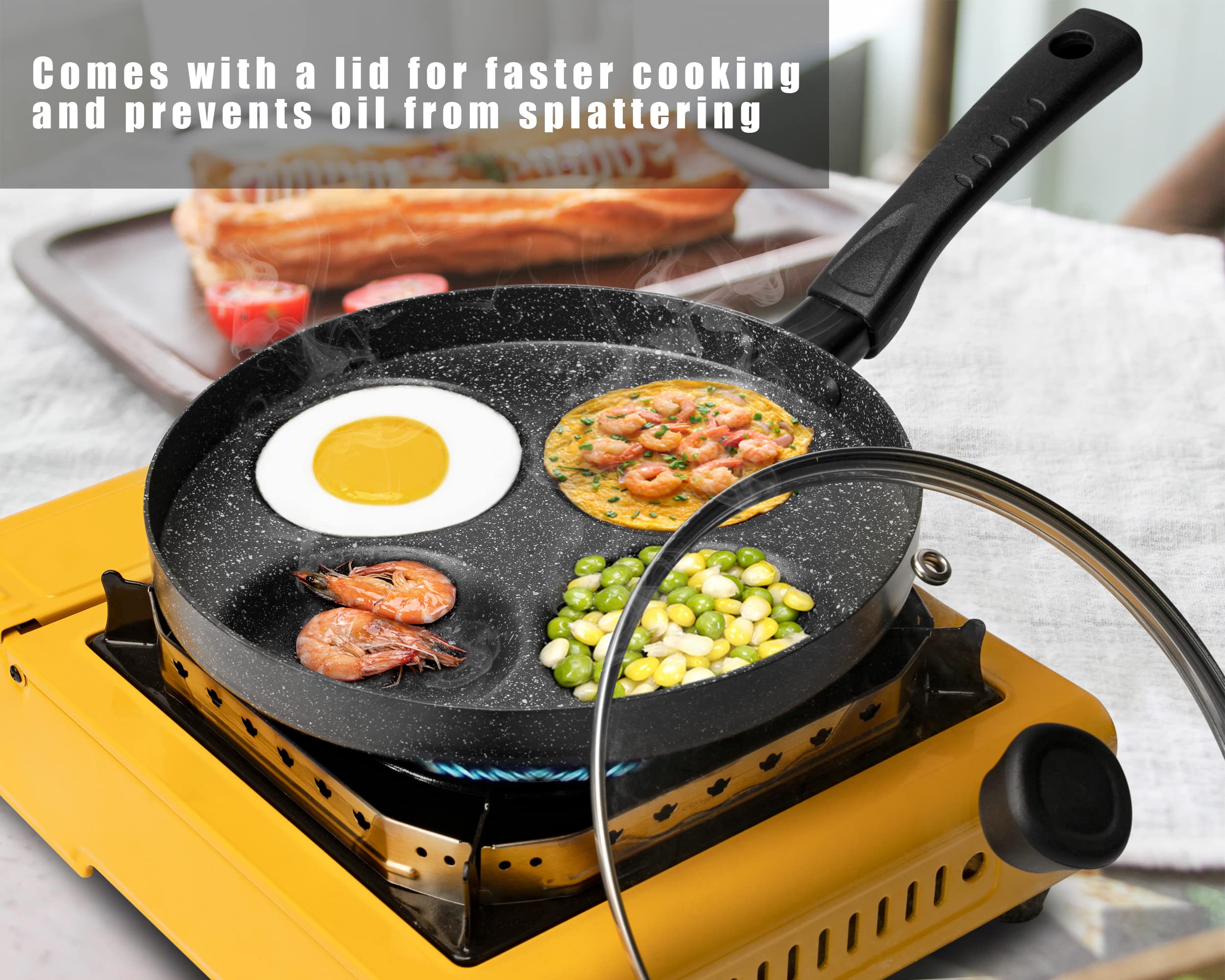 MyLifeUNIT poêle avec couvercle pour cuisson plus rapide et sans éclaboussures