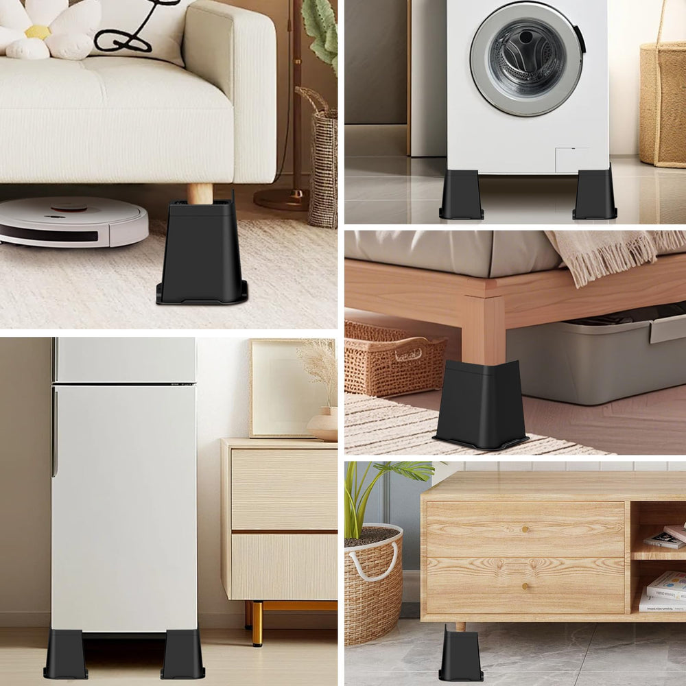 MYMULIKE rehausseur dans une chambre montrant rangement sous le lit