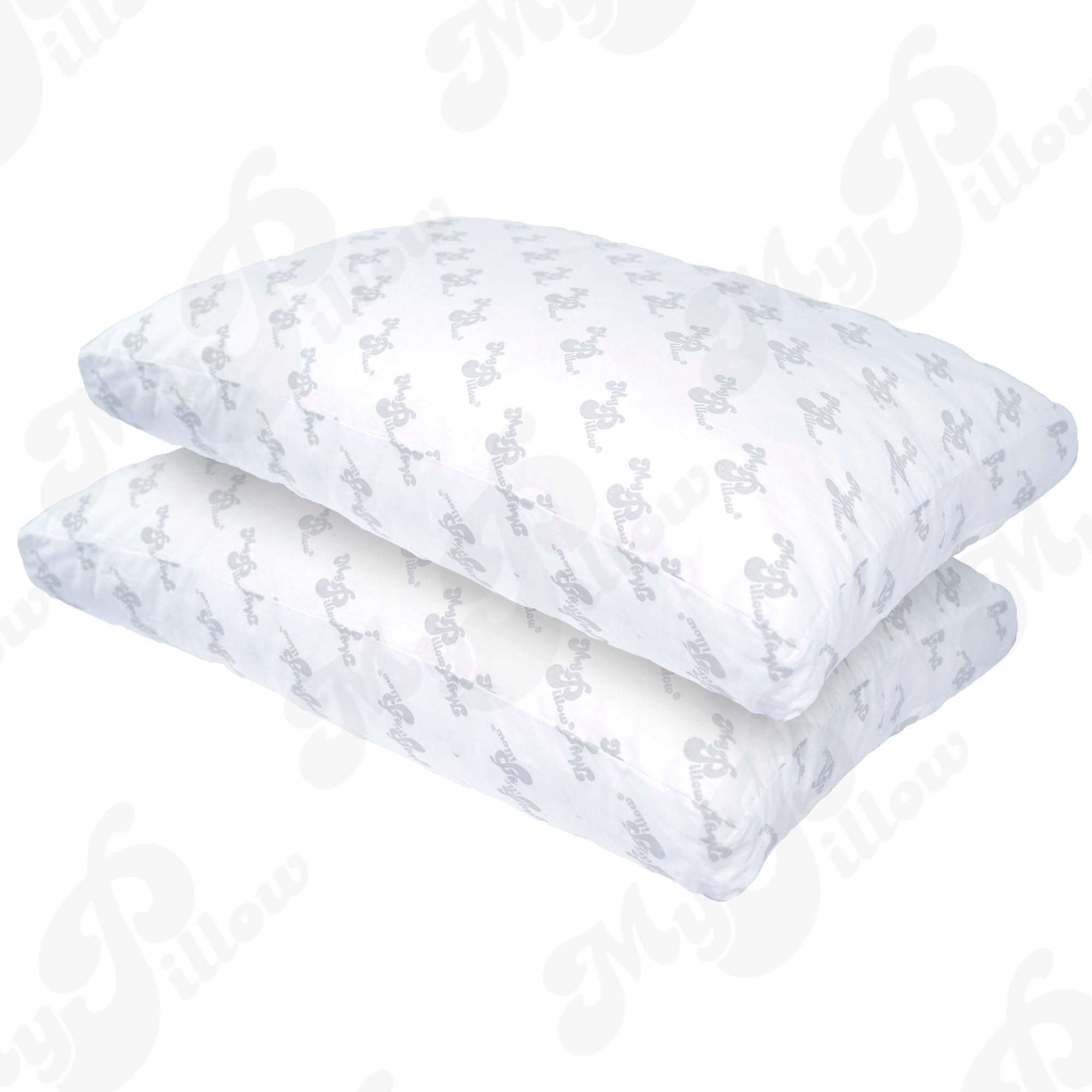 MyPillow housse zippée et étiquette montrant facilité d'entretien