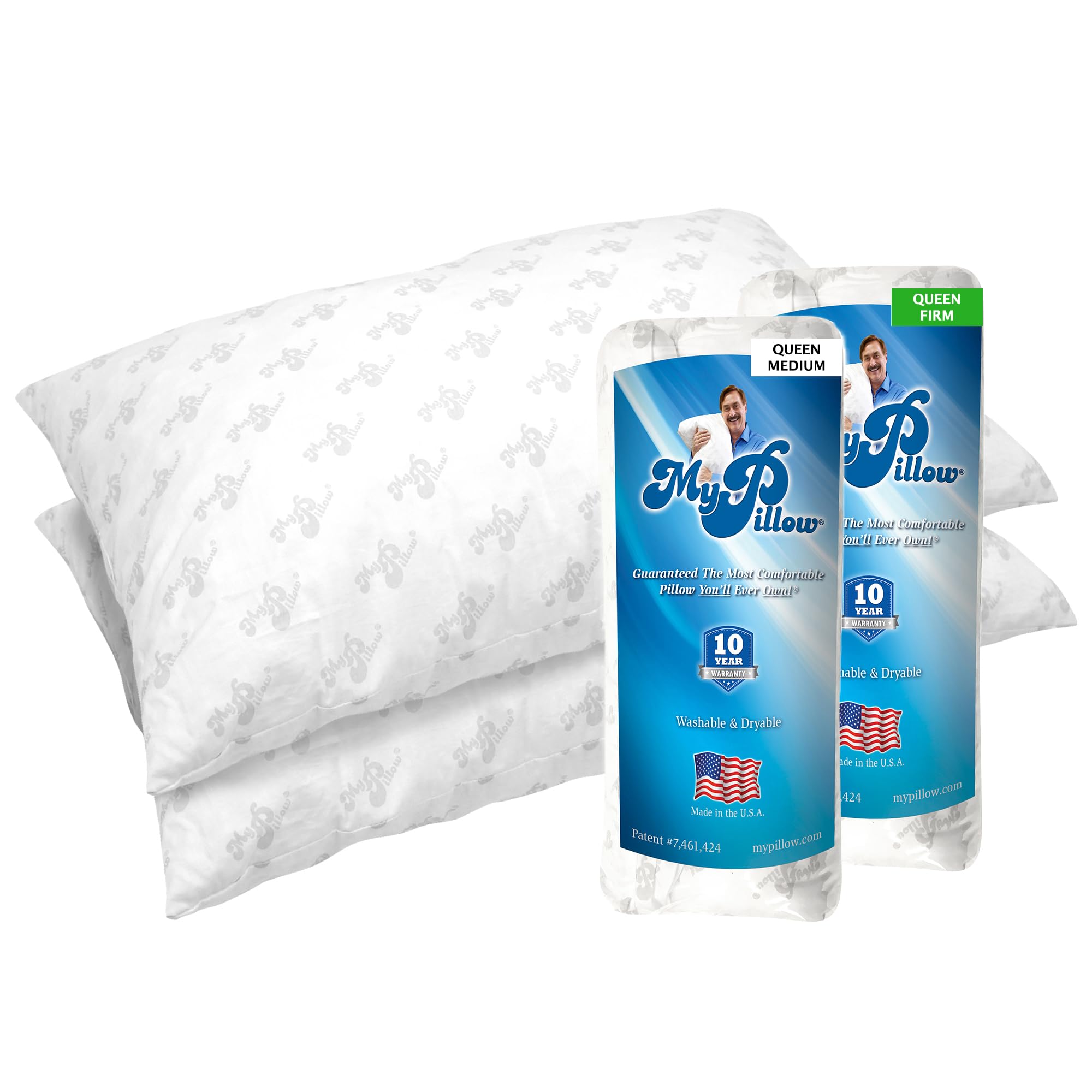 MyPillow oreiller face avant montrant design et maintien
