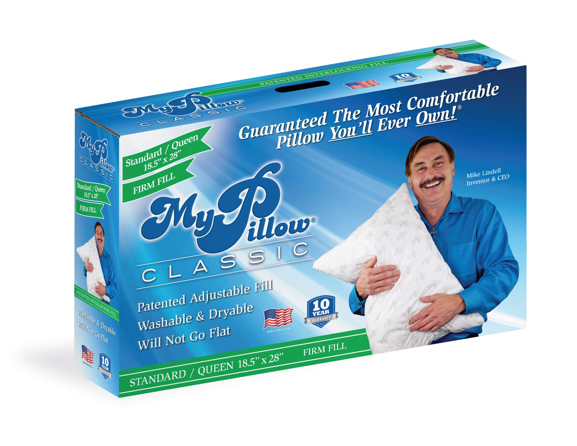MyPillow oreiller Queen vue avant, soutien modulable et confort