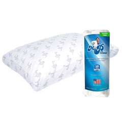 MyPillow oreiller Queen face avant montrant emballage et dimensions utiles