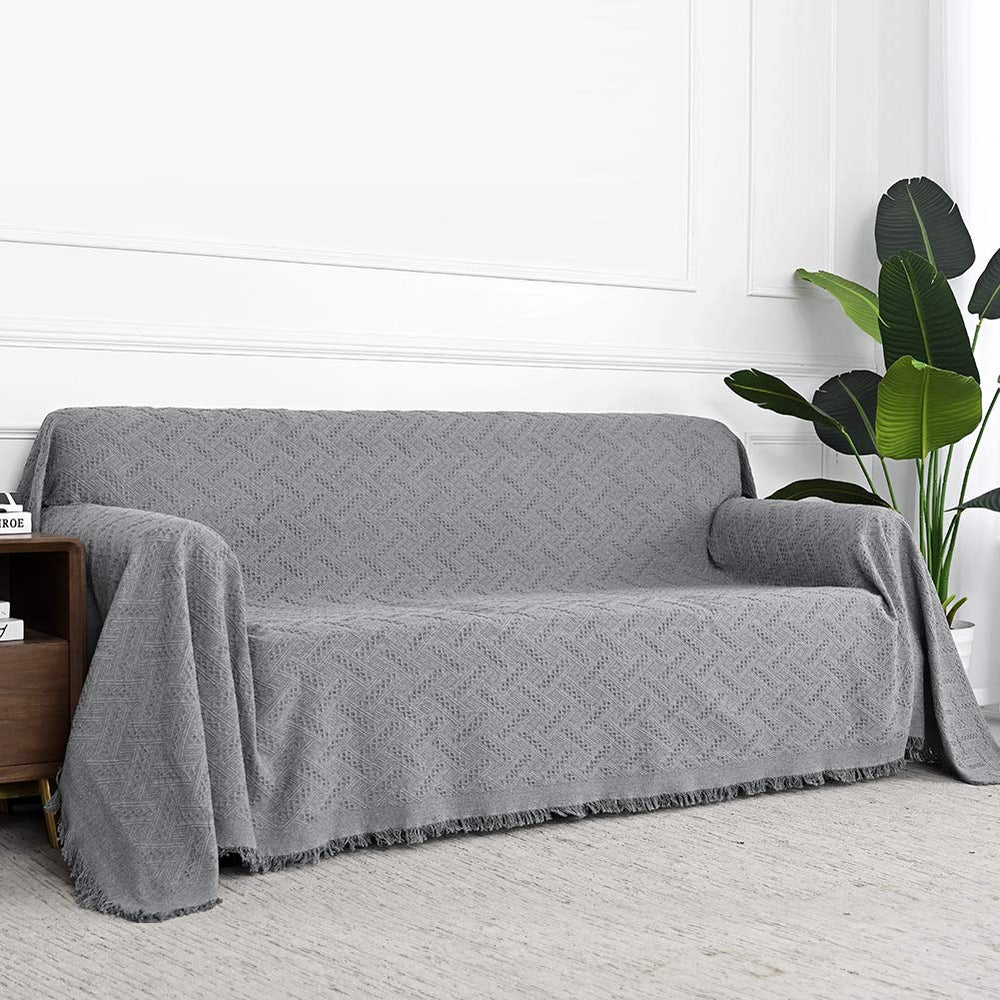 MYSKY HOME comparaison taille montrant fit sur canapé 3 coussins