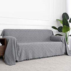 MYSKY HOME comparaison taille montrant fit sur canapé 3 coussins