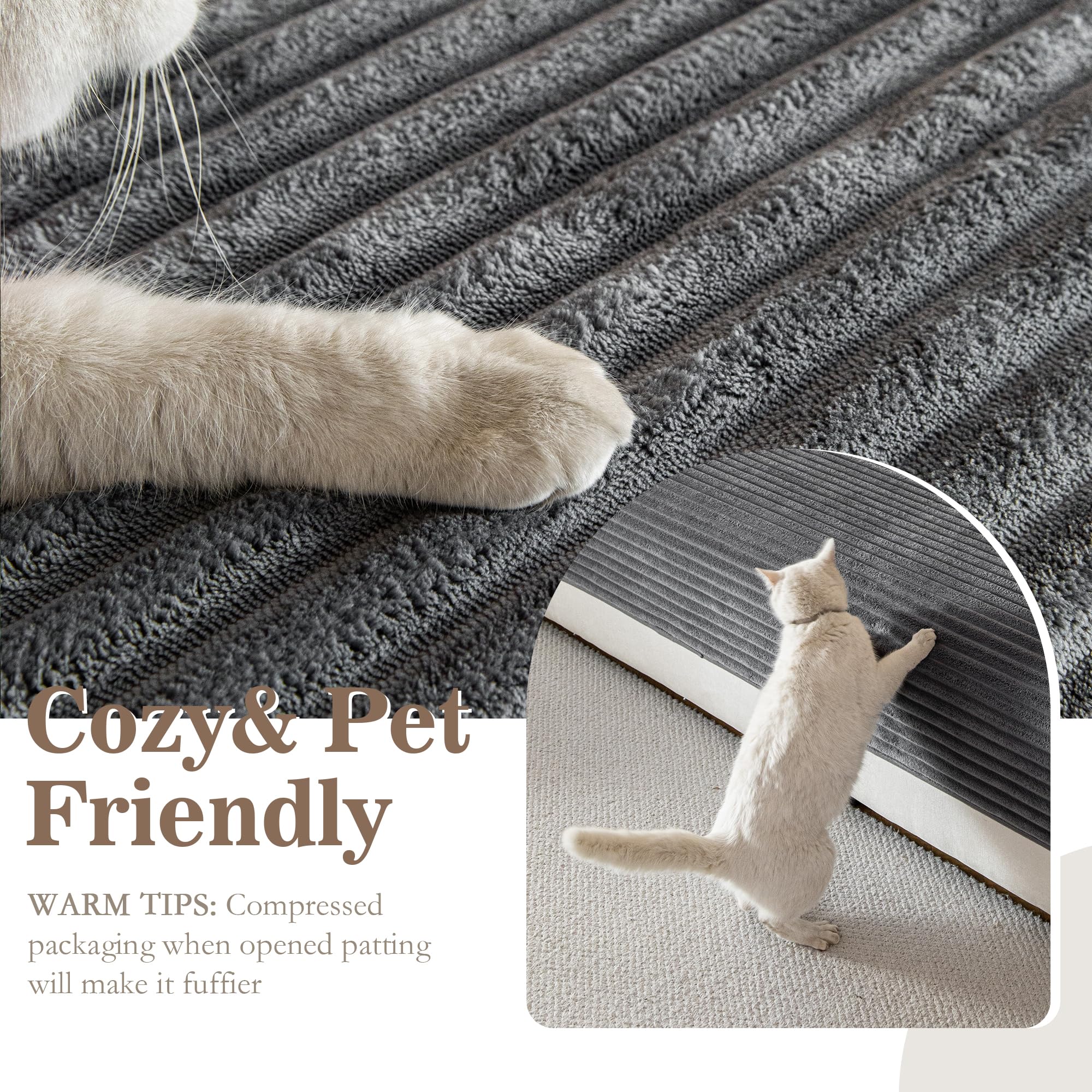 MYSKY HOME gros plan tissu rayé, texture douce et résistante