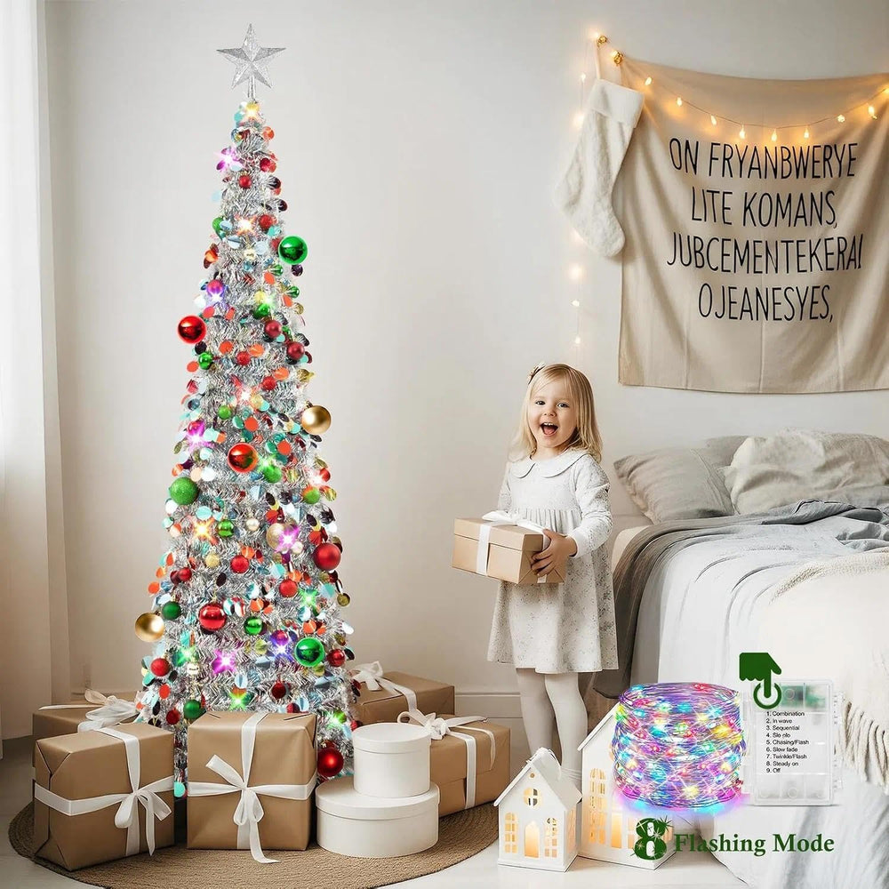 N&T NIETING guirlande LED multicolore illuminant le sapin et réglages variés