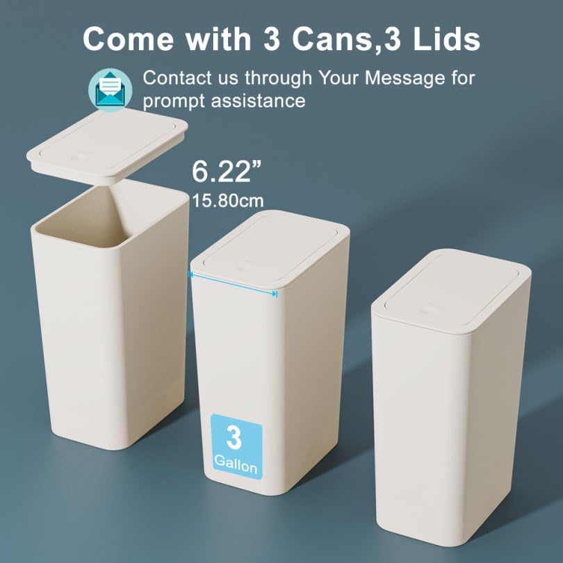 N. NETDOT ensemble des trois poubelles montrant solution multi-usage pratique