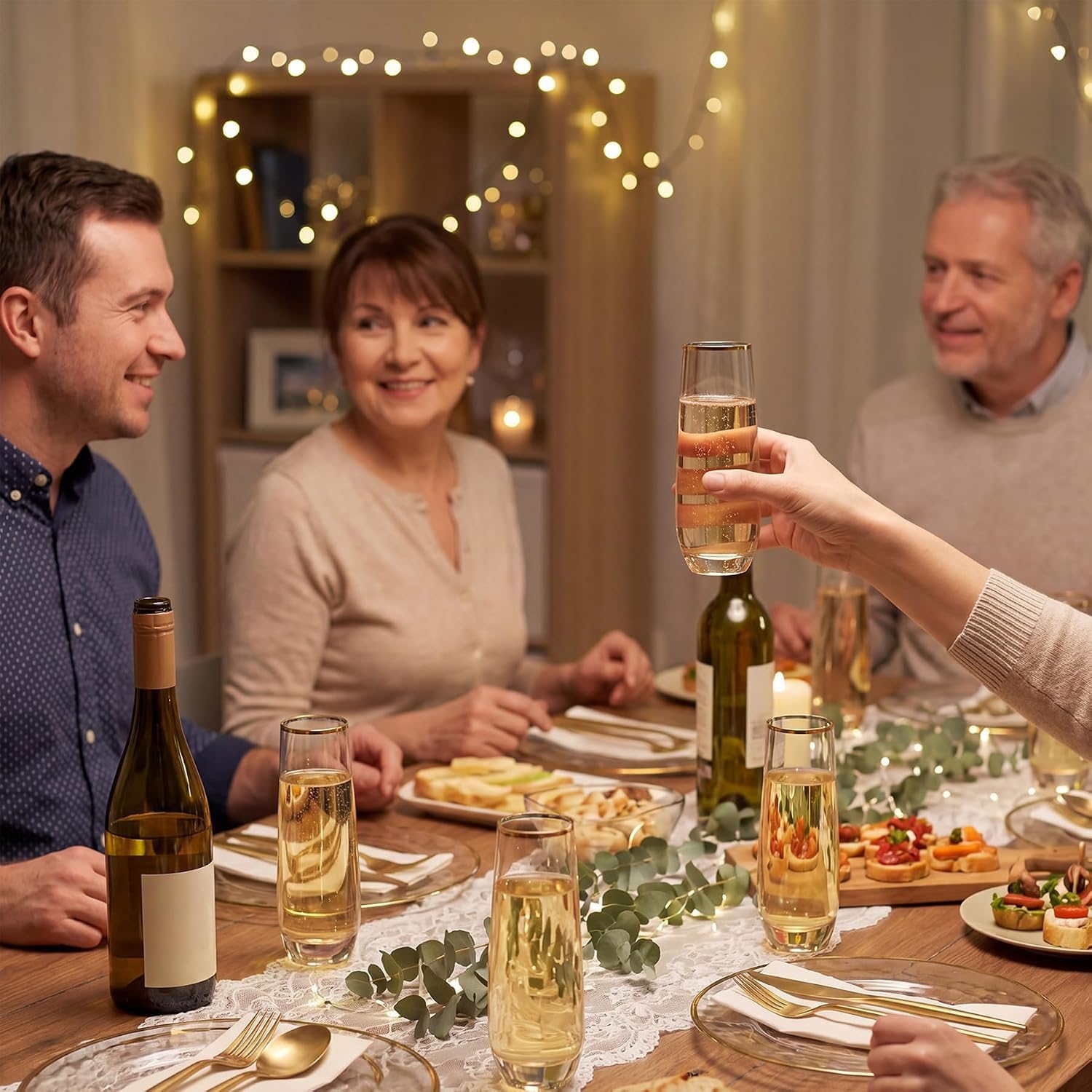 N9R flûte sur une table décorée montrant l’aspect festif