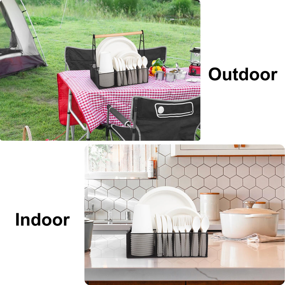 NACIMAX caddy posé sur table de pique-nique pour organisation pratique