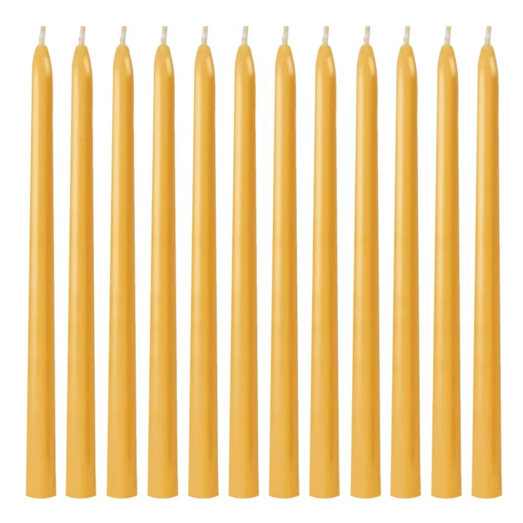 Nafziger face du paquet de 12 bougies, présentation élégante et naturelle