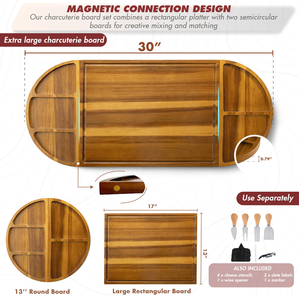 NAGAWOOD assemblage magnétique des deux plateaux pour service modulable