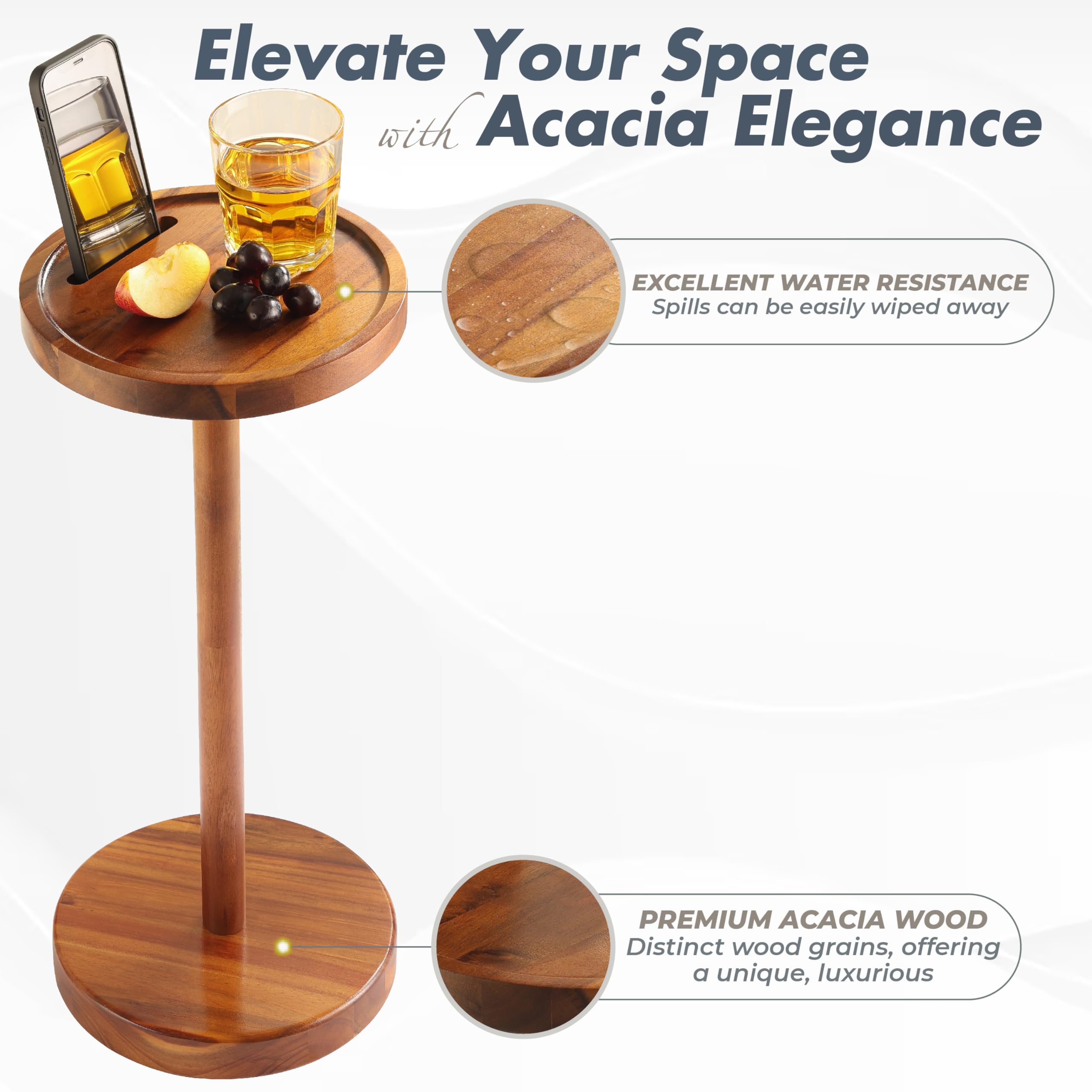 NAGAWOOD gros plan sur le grain d'acacia riche et durable
