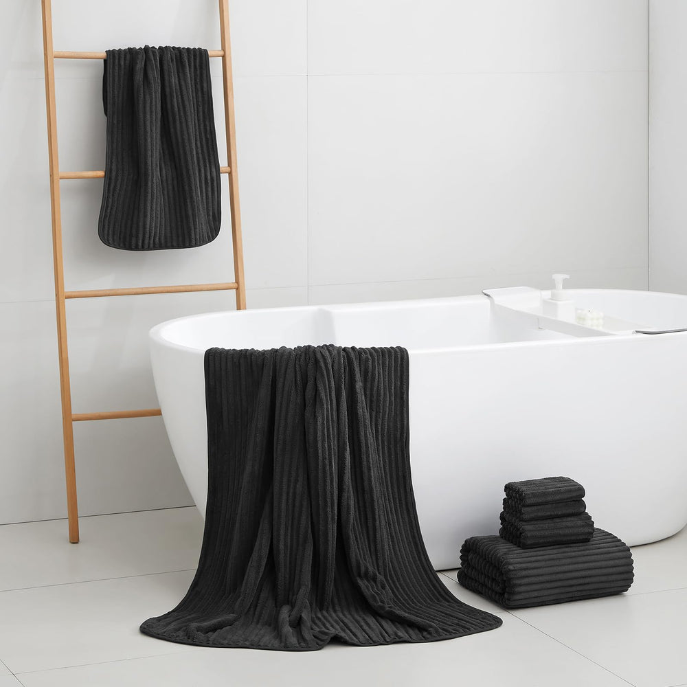 NALIVO serviette main et gant assortis pratiques pour séchage rapide