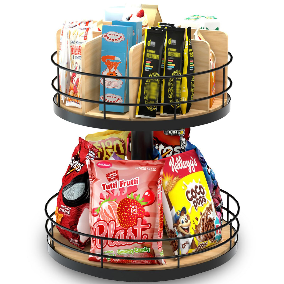 NANAGIFTREE vue avant du plateau snack montrant design élégant et gain de place
