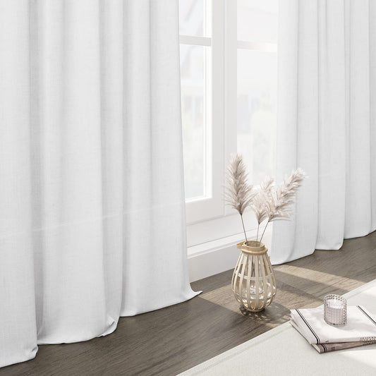 Nanspring gros plan texture lin-coton montrant aspect naturel et toucher doux