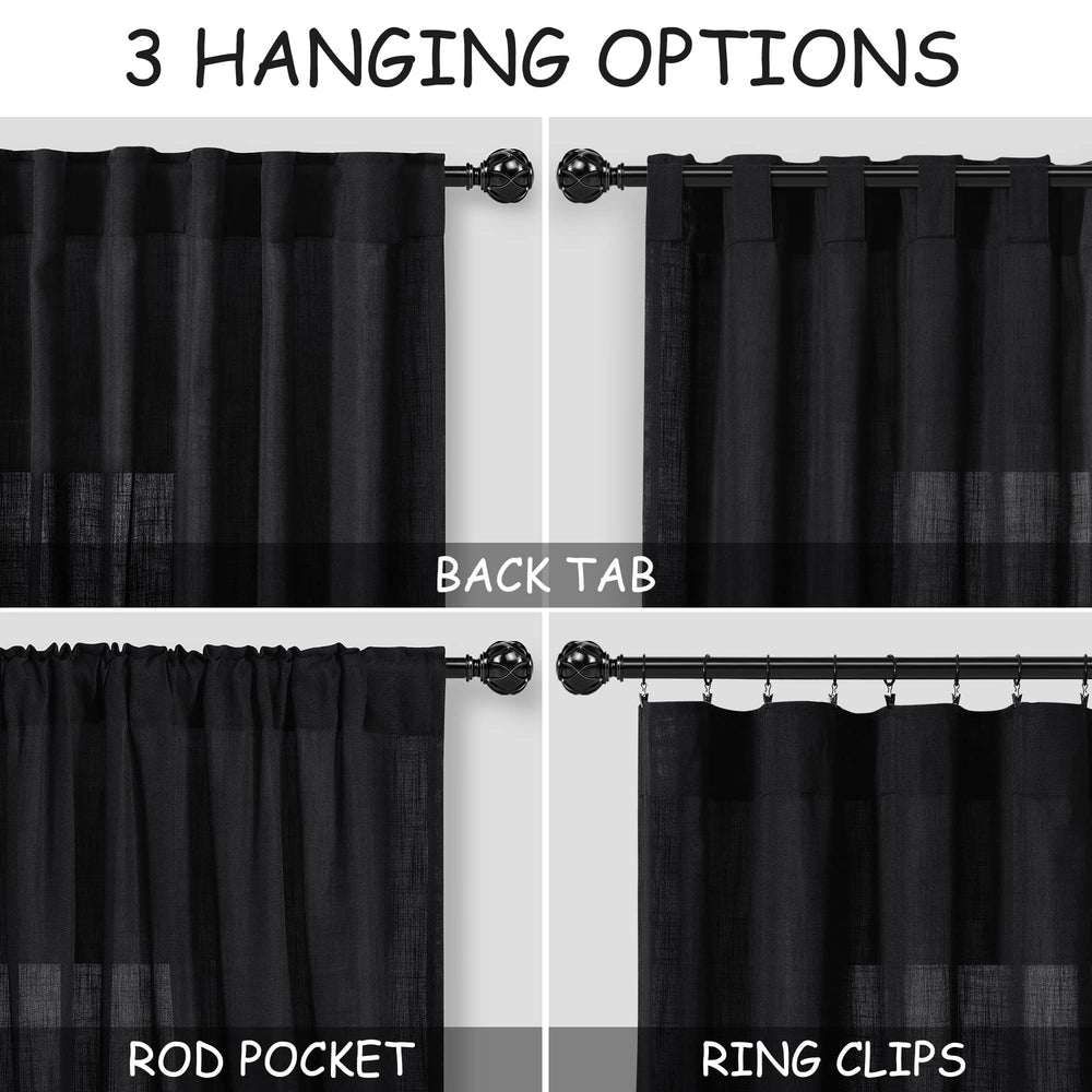 Nanspring rideau monté poche tringle pour installation classique facile