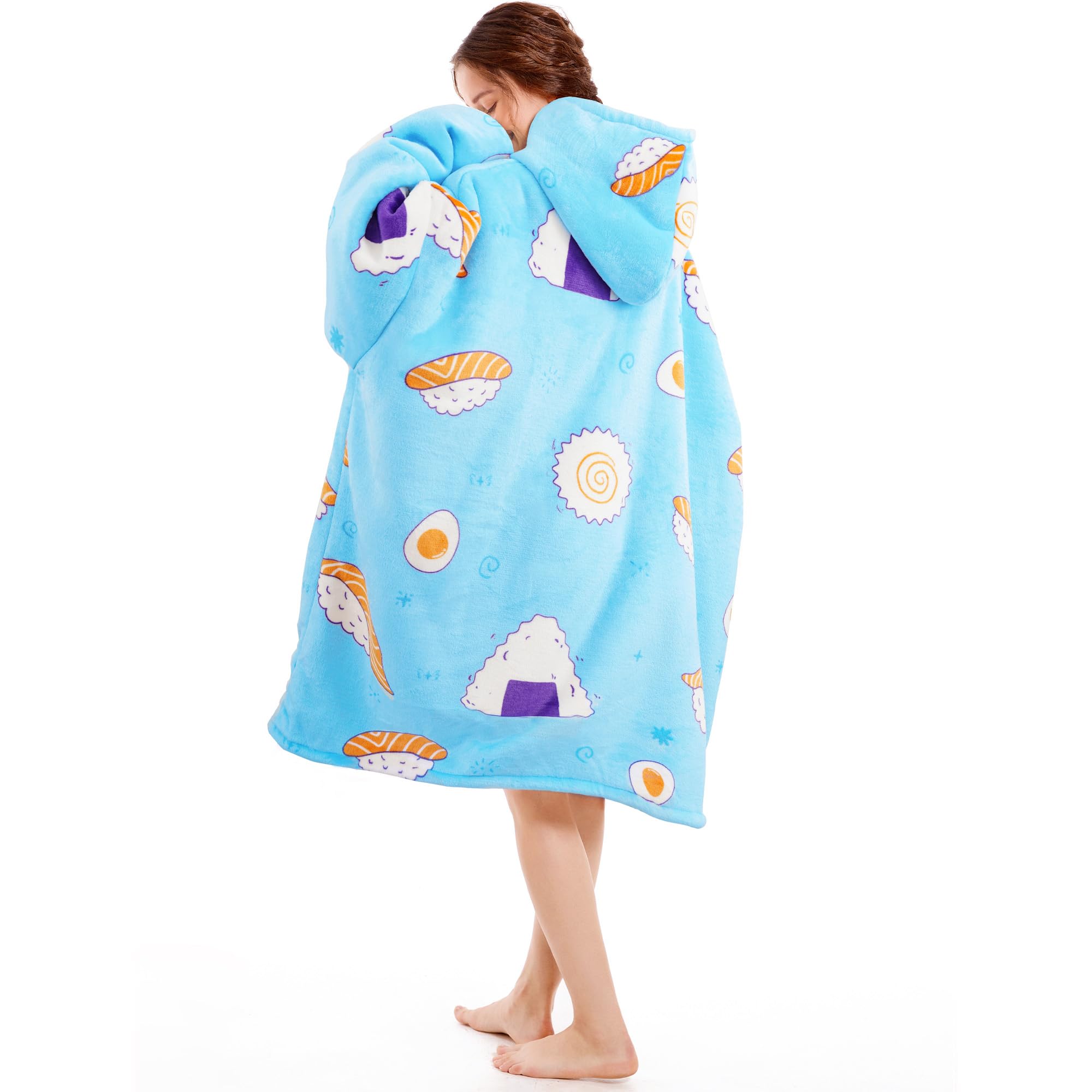 Narecte capuche oversize couvrant tête et nuque pour chaleur