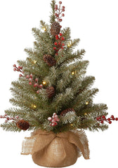 National Tree Company Dunhill Fir vue avant montrant l'ensemble du sapin compact et décoratif