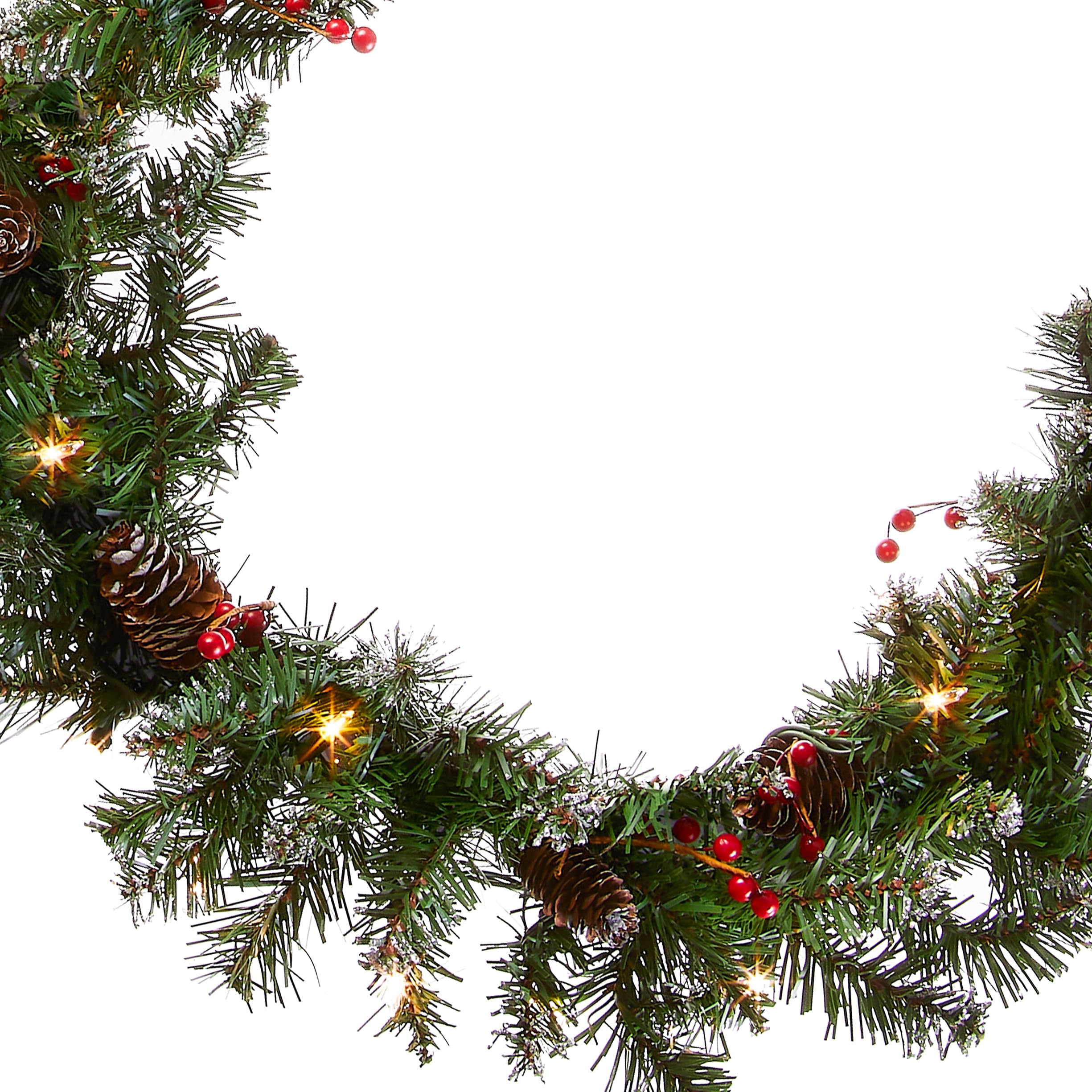 National Tree Company gros plan branches Glittery Mountain Spruce texturé et réaliste