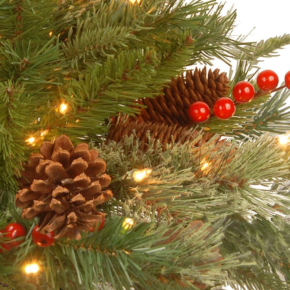 National Tree Company gros plan des 35 LED blanc chaud pour ambiance chaleureuse