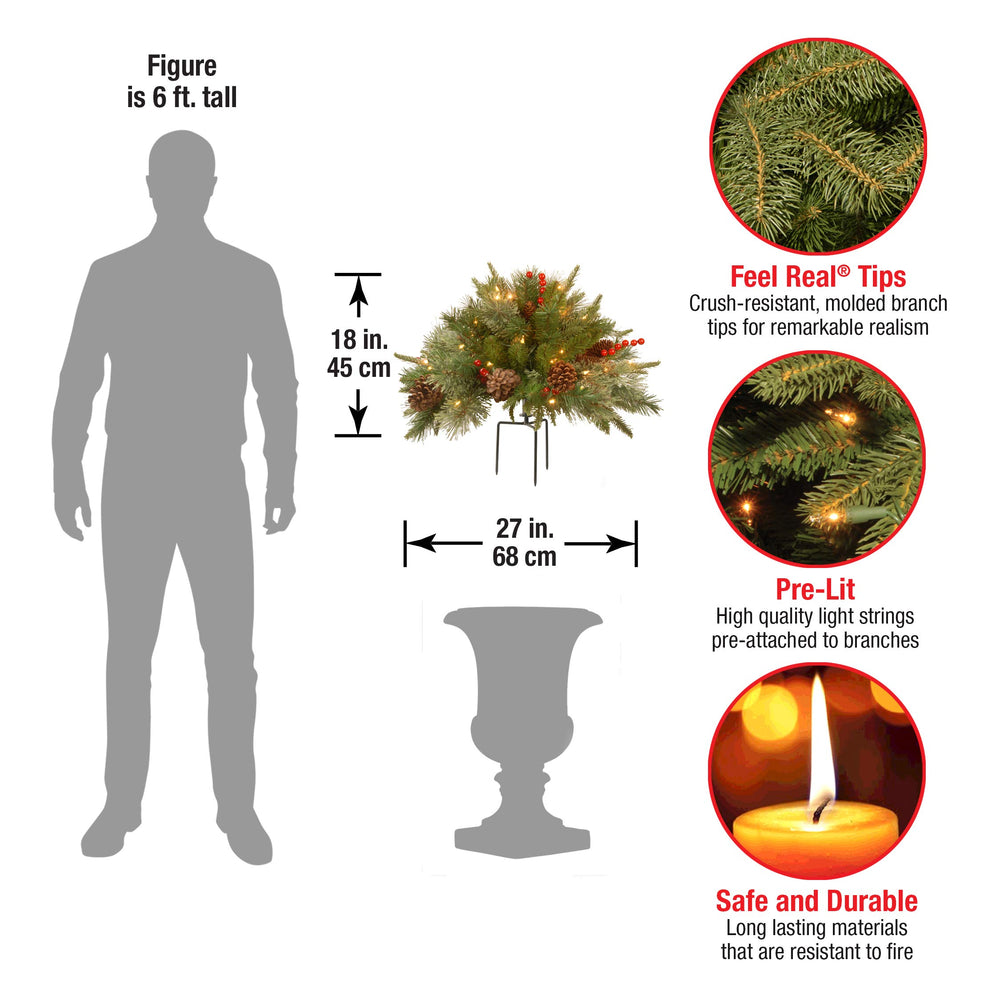 National Tree Company trépied métallique en place dans un pot pour stabilité