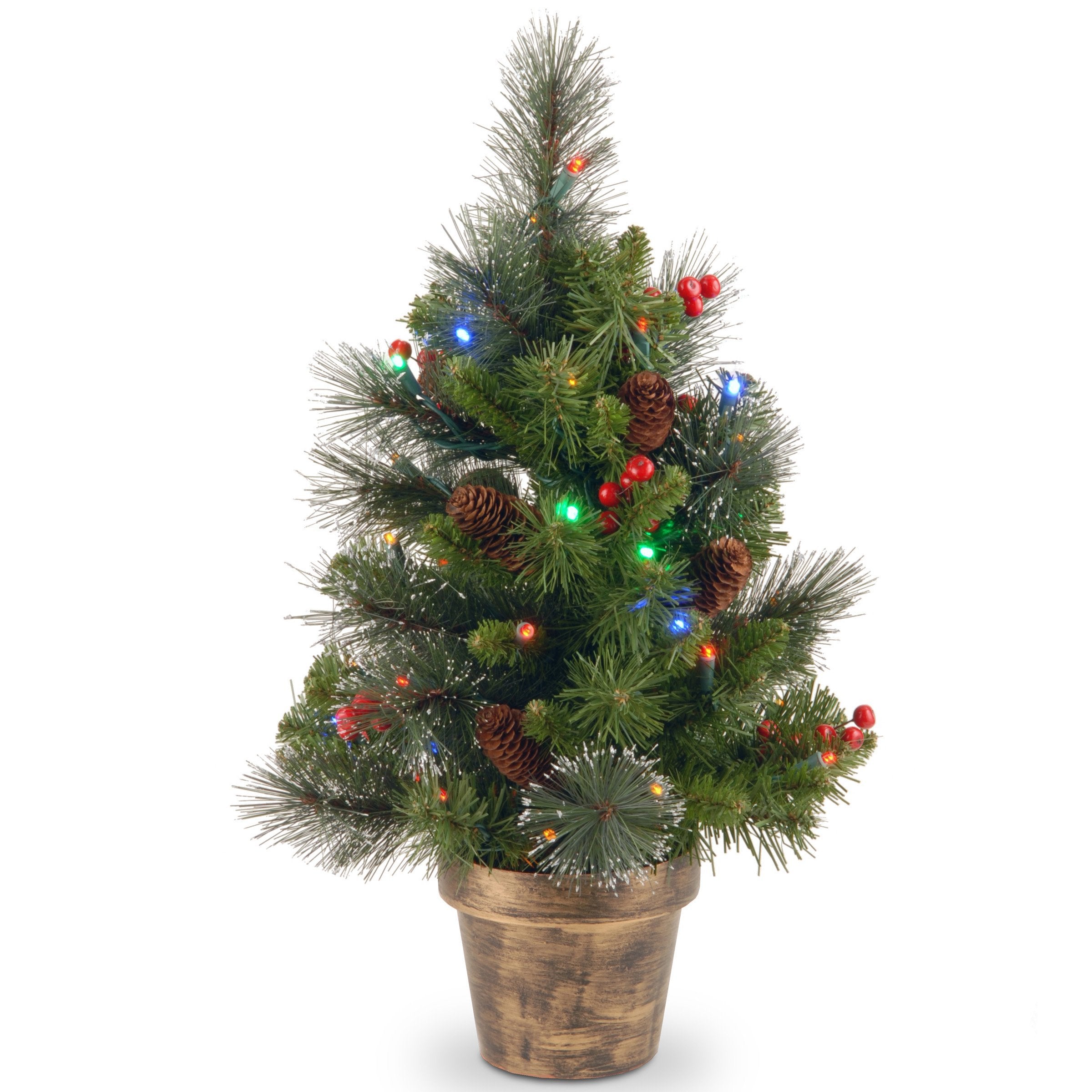 National Tree Company sapin Crestwood face avant montrant réalisme et gain d'espace