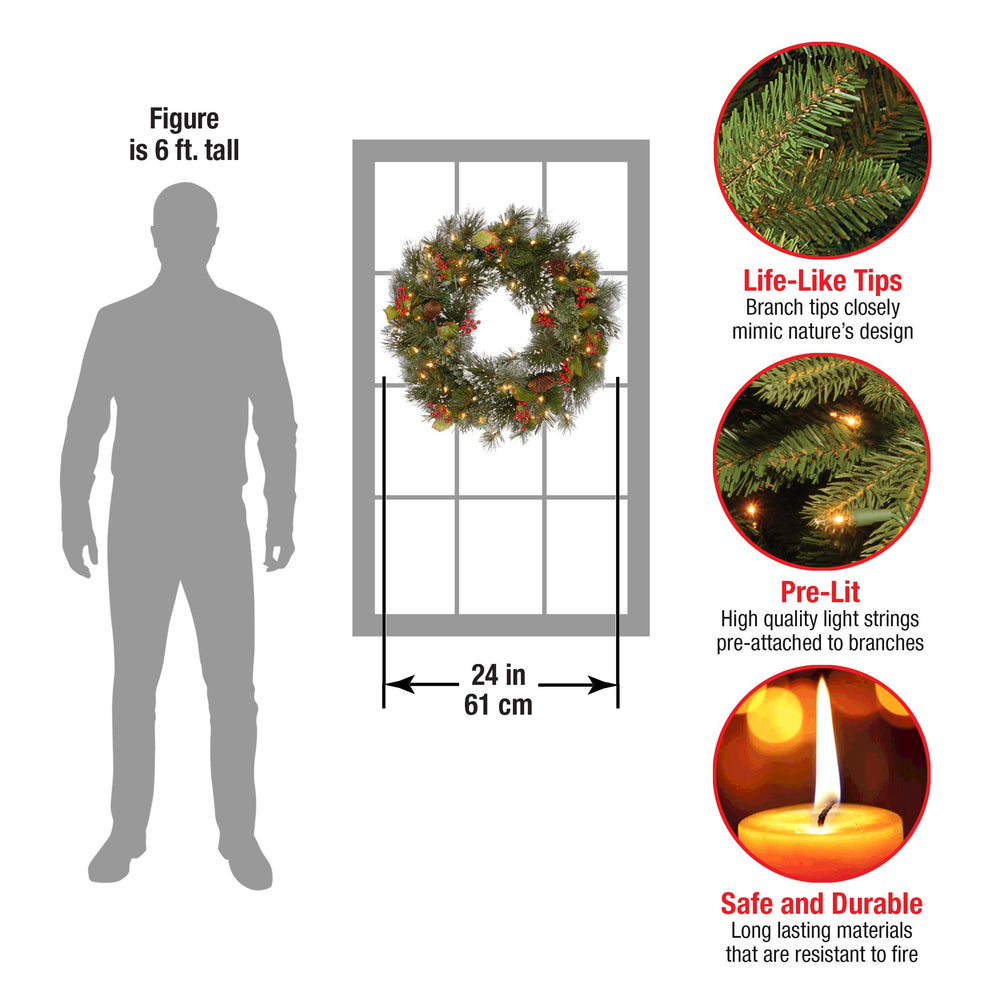 National Tree Company lumières LED blanc chaud, éclairage économe et uniforme