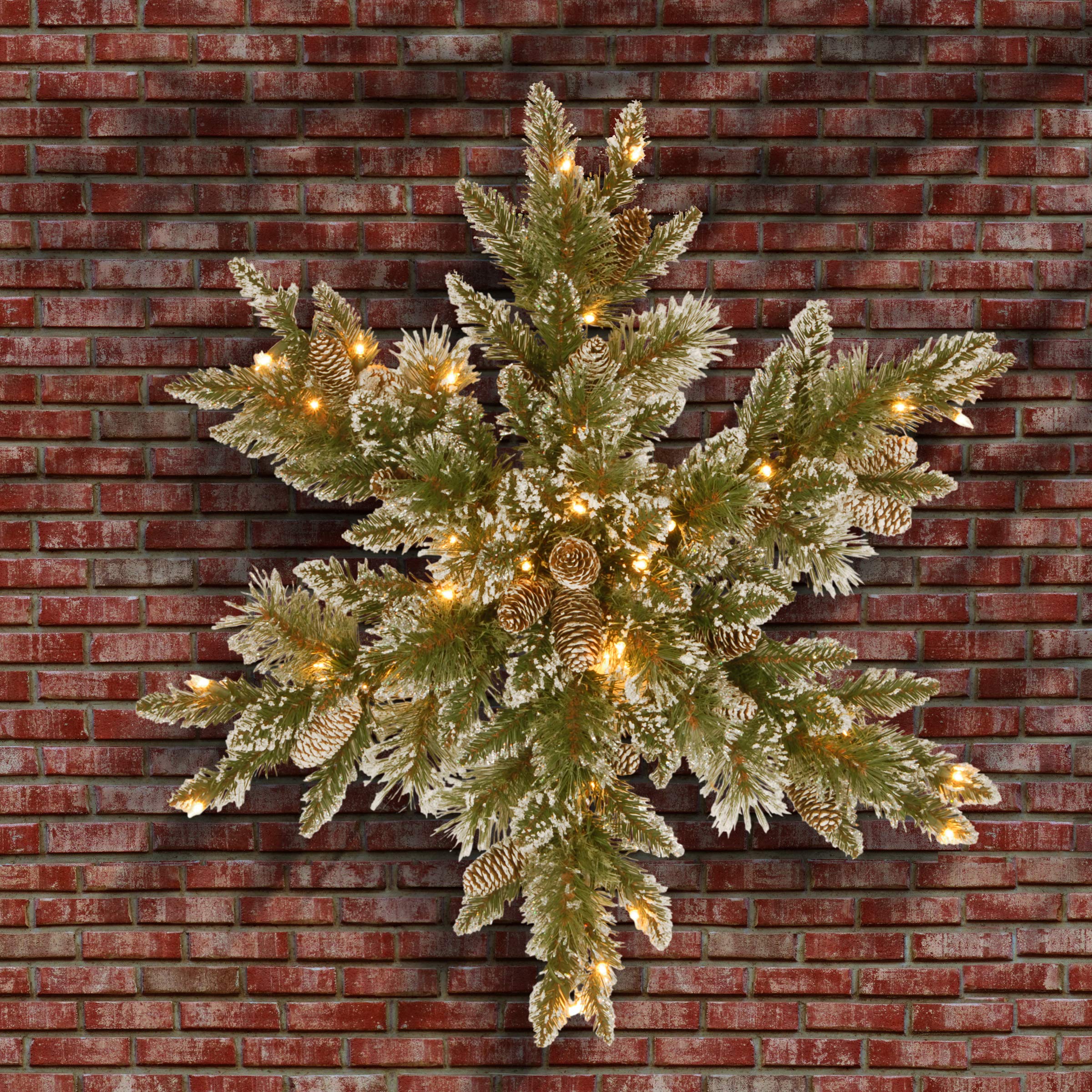 National Tree Company couronne suspendue sur porte, éclairage LED chaleureux et instantané