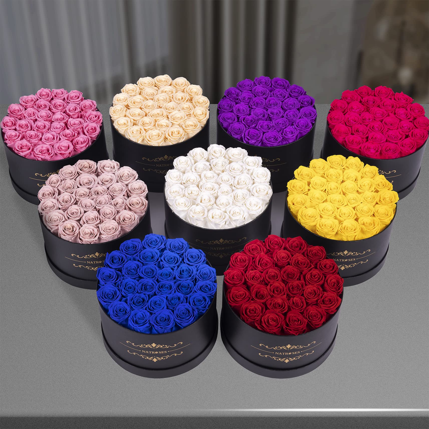 NATROSES détail de l'étiquette et du logo garantissant présentation soignée