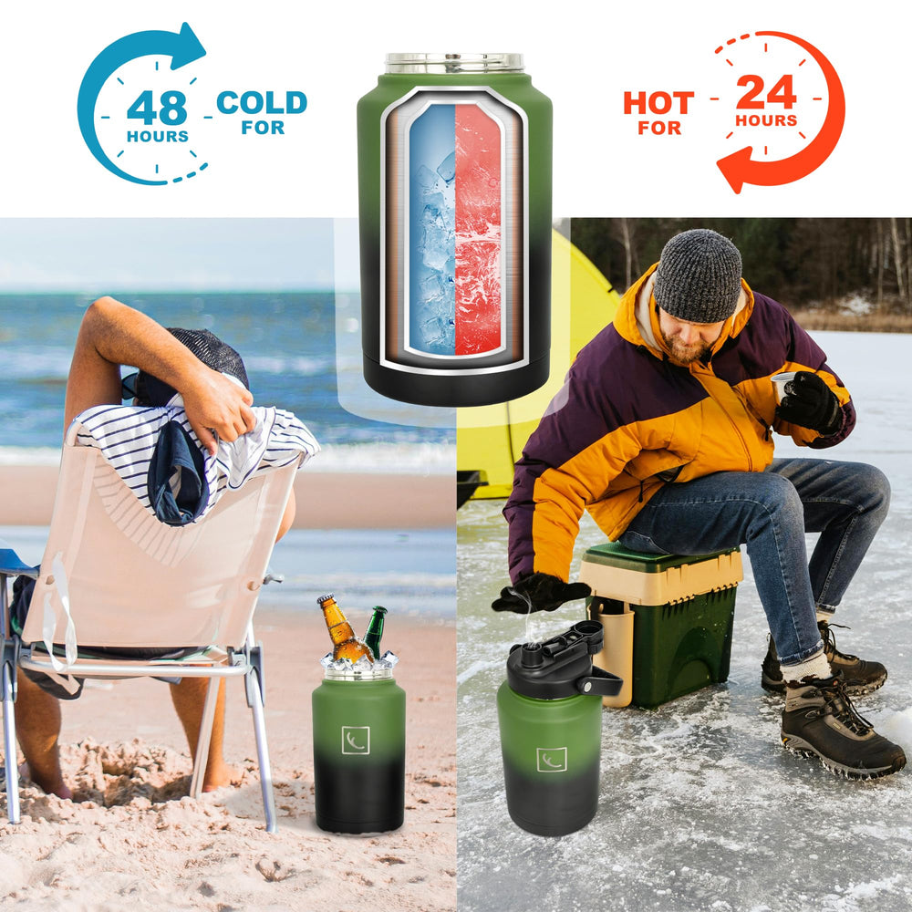NATURE PIONEOR comparaison taille montrant l'échelle 128 oz pratique