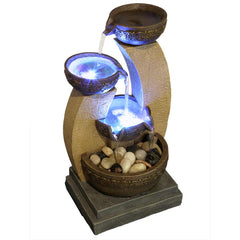 Nature's Mark fontaine éclairage LED changeant en usage, ambiance lumineuse modulable pour intérieur