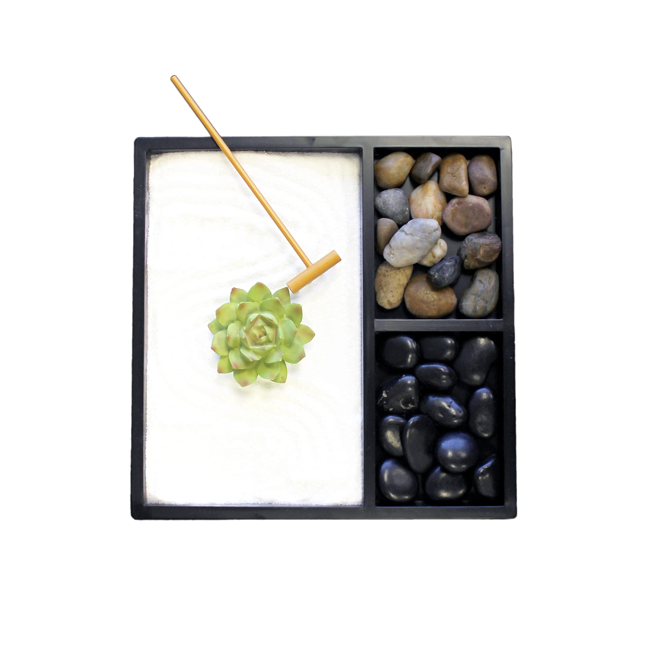 Nature's Mark jardin zen vue avant montrant calme et design compact