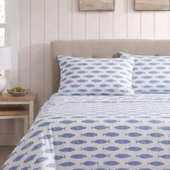 Nautica détail du tissu percale 200 TC montrant texture respirante et finition durable