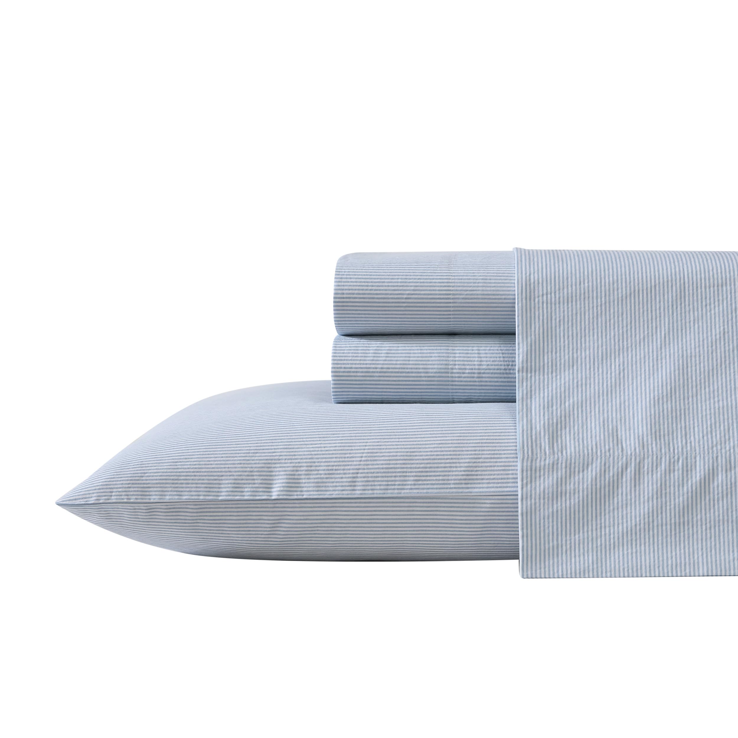 Nautica draps Twin XL vue avant montrant un lit net et aéré