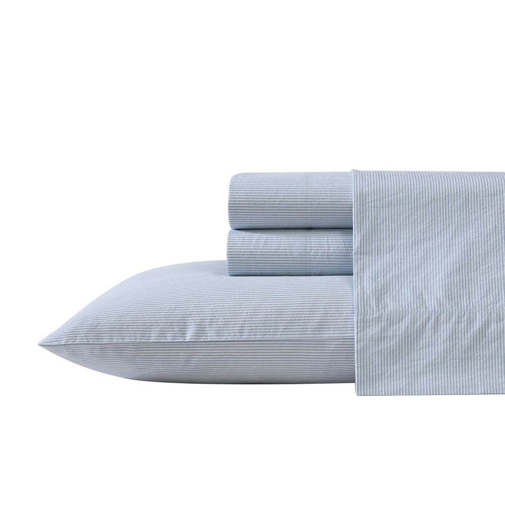 Nautica draps Twin XL vue avant montrant un lit net et aéré
