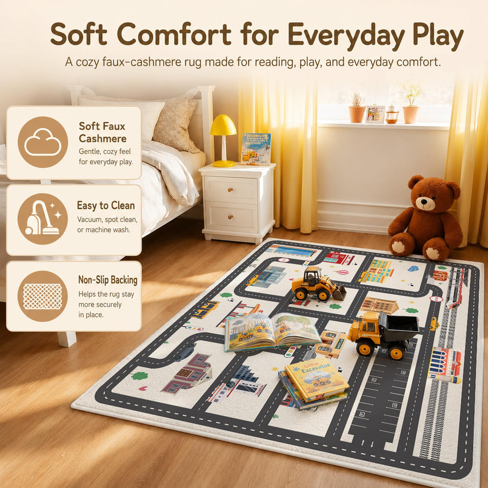 Nayoroom tapis 5x7 ft posé pour visualiser taille et placement dans pièce