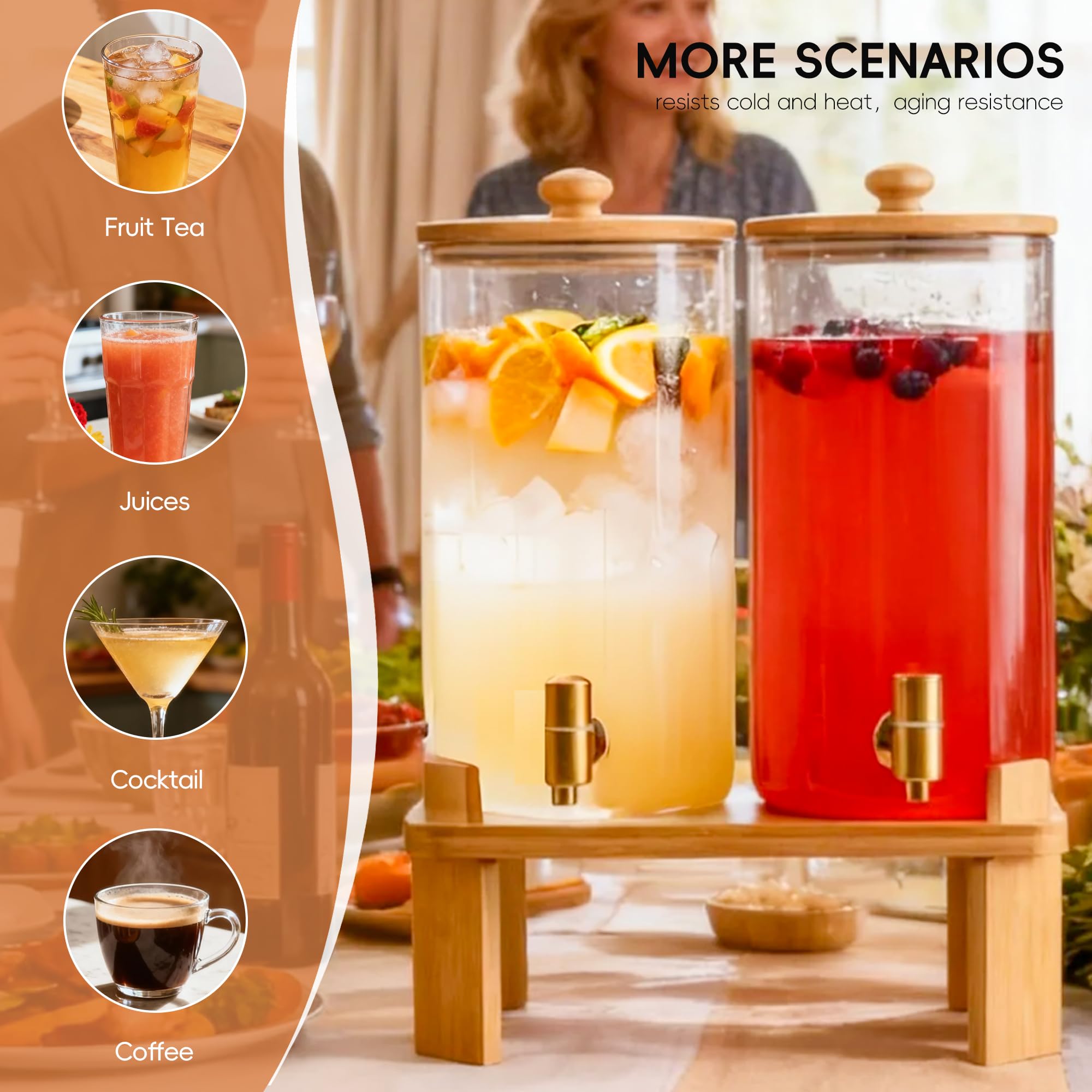 NBNSTHV comparaison taille avec verre pour visualiser capacité 1,5 gallon