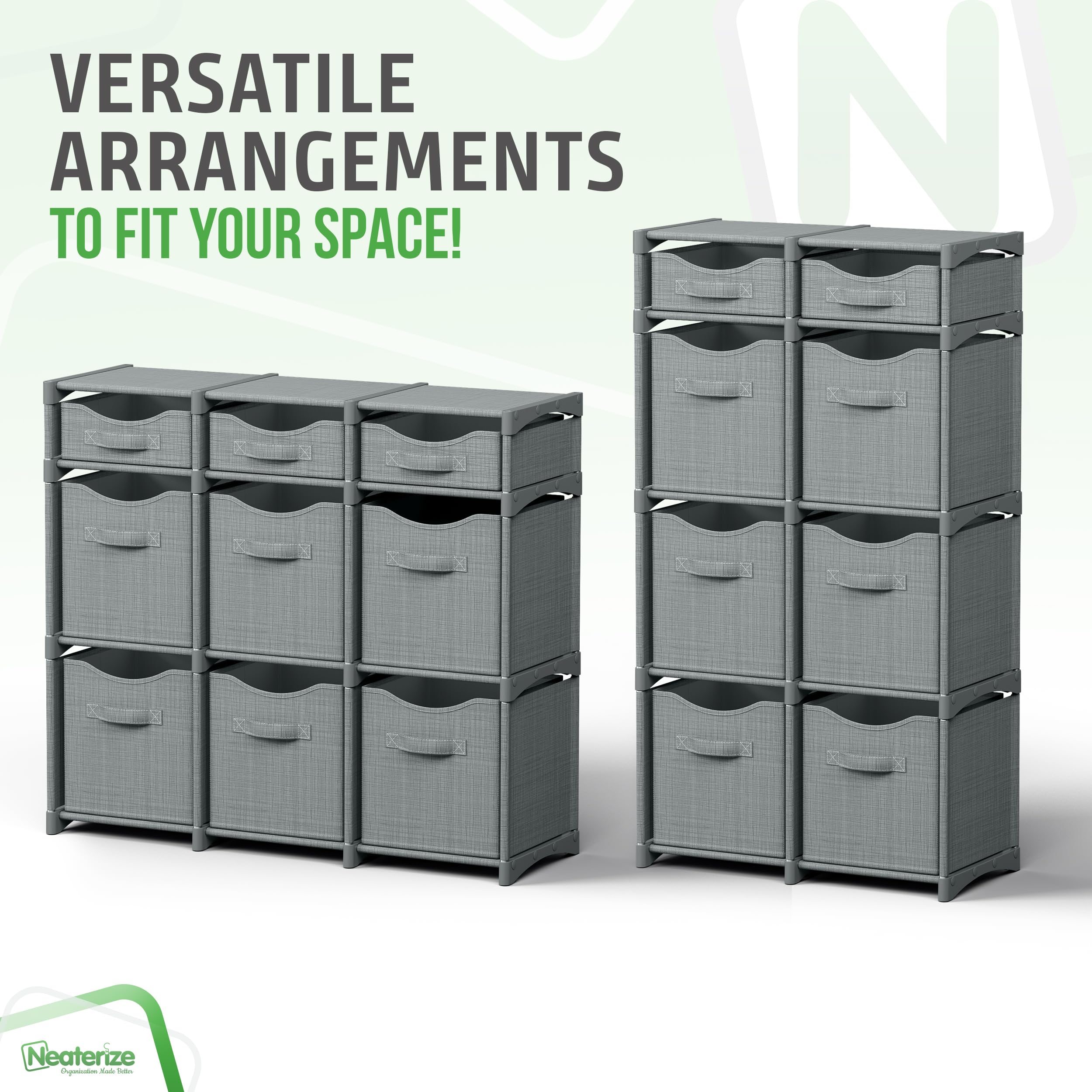 NEATERIZE comparaison taille avec objets pour visualiser capacité