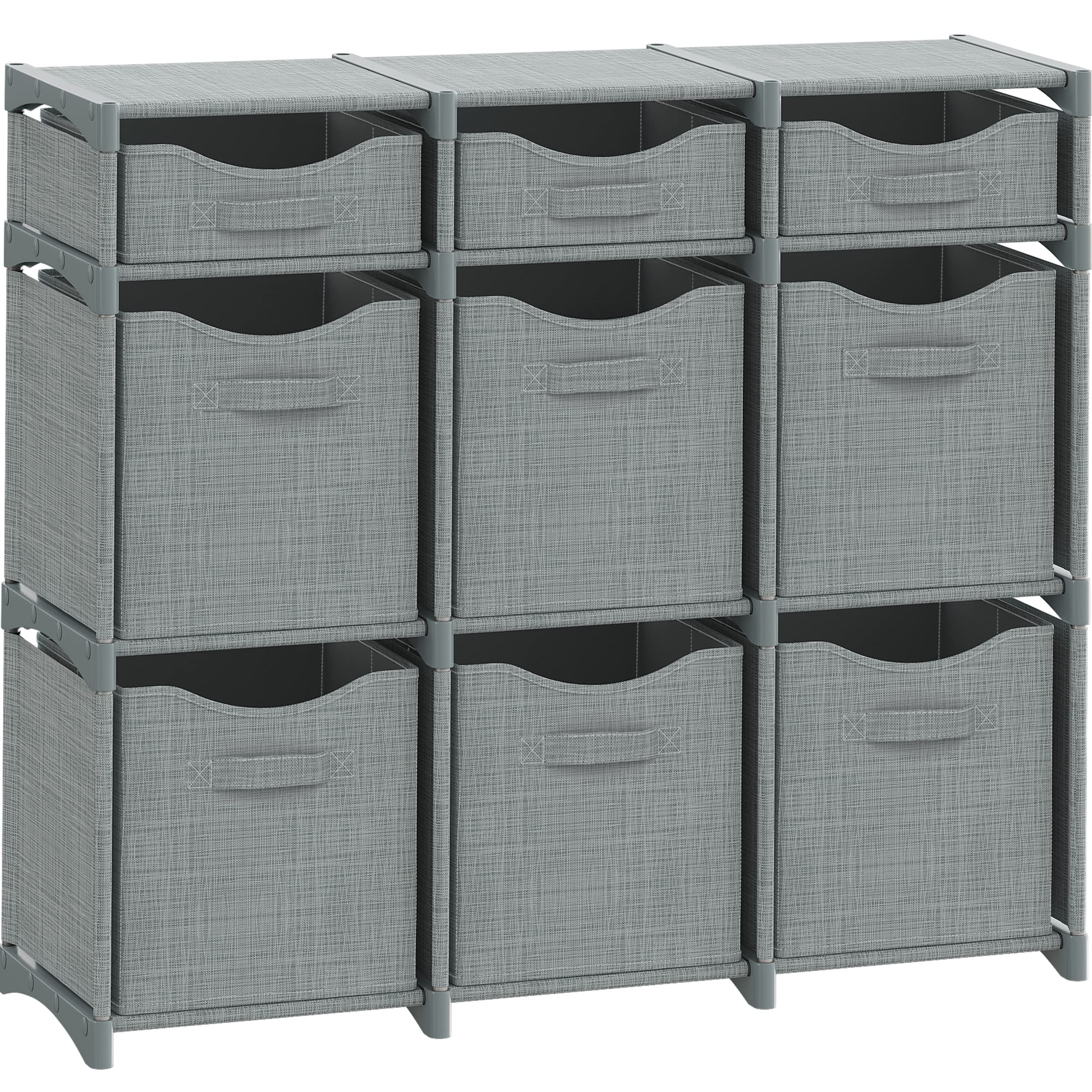 NEATERIZE vue avant du meuble gris pour rangement organisé