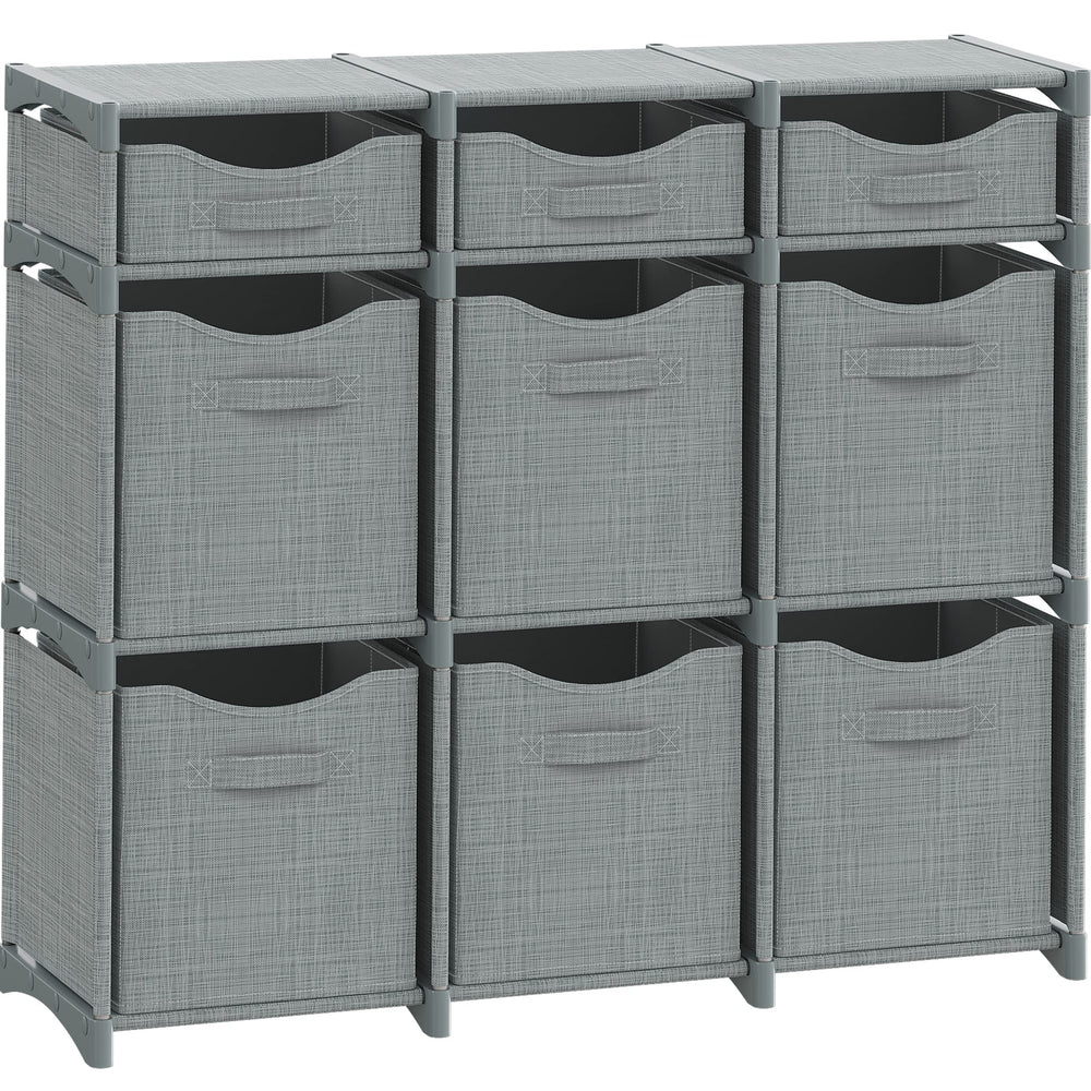 NEATERIZE vue avant du meuble gris pour rangement organisé