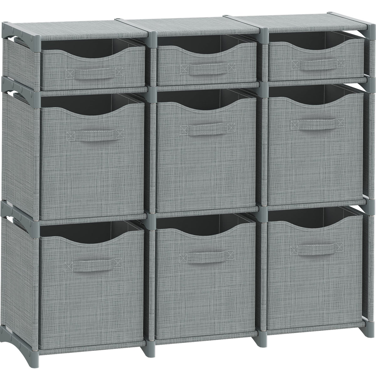 NEATERIZE vue avant du meuble gris pour rangement organisé
