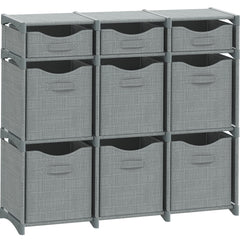 NEATERIZE vue avant du meuble gris pour rangement organisé