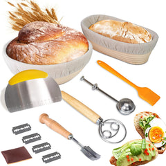 Neddie bannetons ensemble montrant deux formes pour fermentation régulière