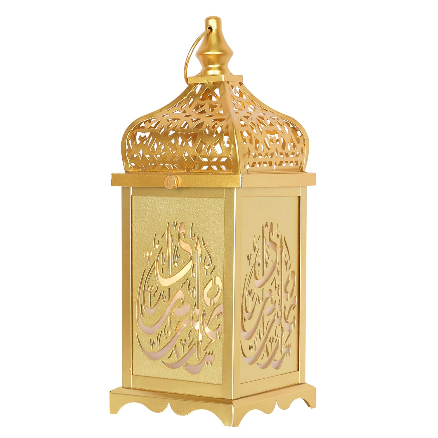 NEEDOMO lanterne Ramadan face avant affichant un rendu doré chaleureux
