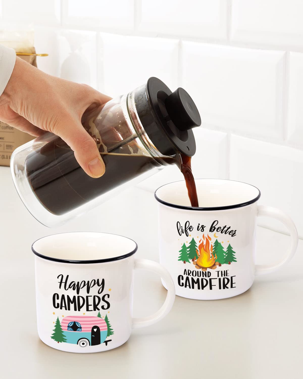 Nefelibata tasse comparée à une main, montre taille 10oz pratique