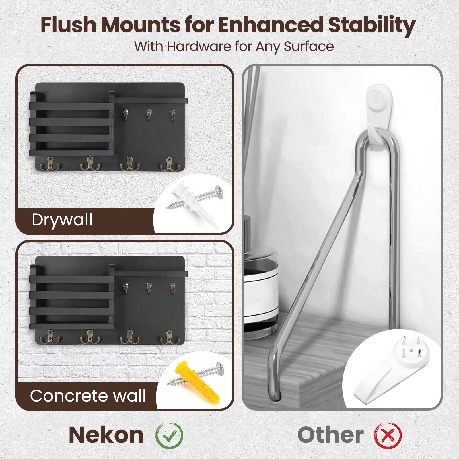 Nekon installé dans une entrée optimisant l'espace et décor de la maison